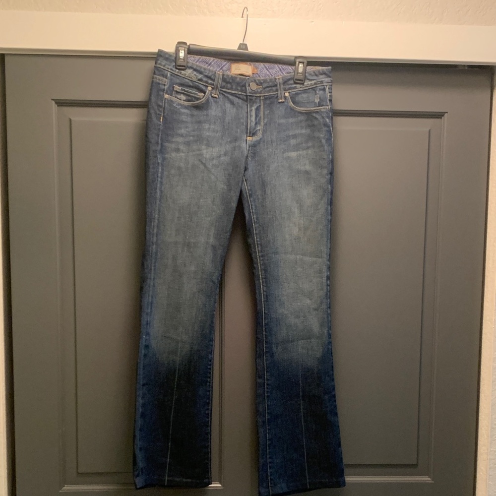 Paige “Laurel Canyon” Boot Cut Blue Jeans
